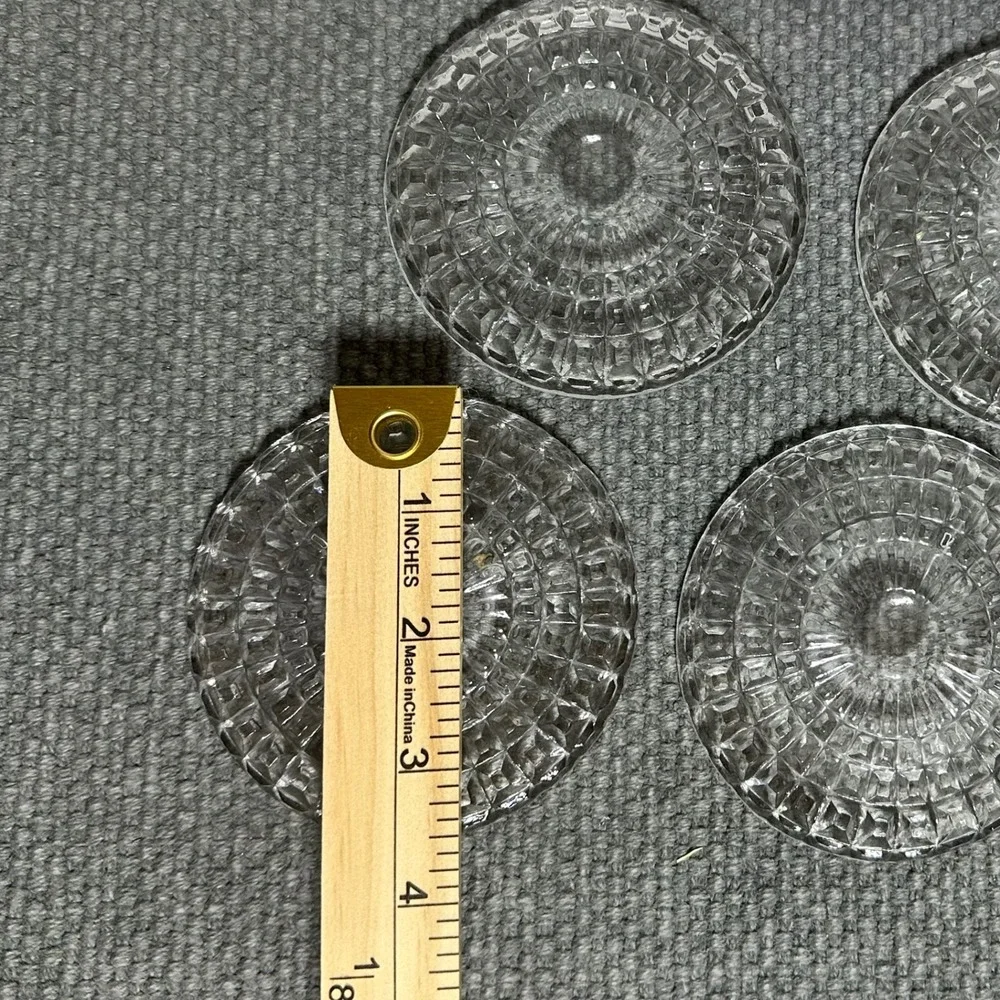 VTG 1987 Blarney Irish 24% Lead Crystal Coaster Set of 4 Cut Glass Vintage Clear